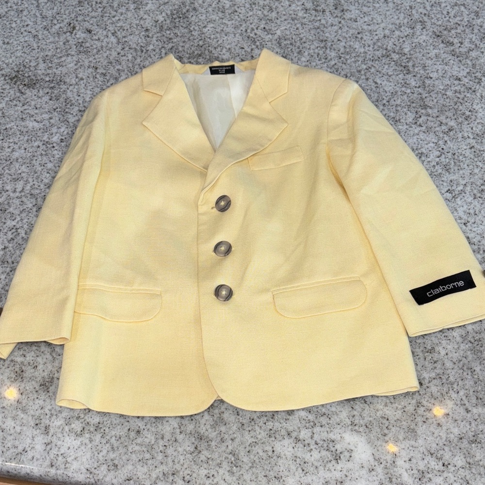Claiborne Light Yellow Kids Blazer